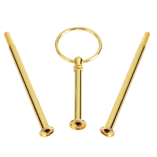 NIKOU cake stand golden round3-tier 1