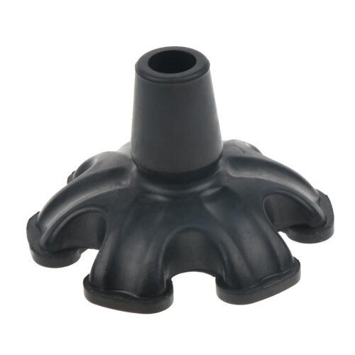 Cane Tip Quad Support Rubber Foot 3/4 Inch Black