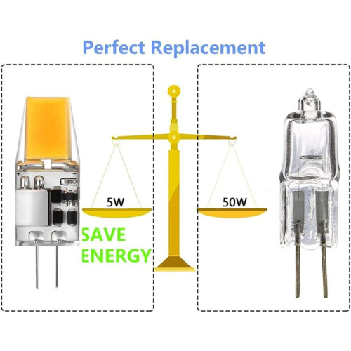 Ampoules LED G4 blanc chaud 3000K 5W 12V (lot de 6) 2
