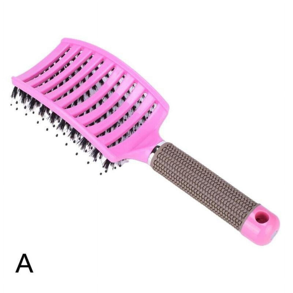 Women's scalp massage comb with nylon bristles for