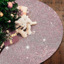 Jupe de sapin de Noël en velours or rose 60 cm