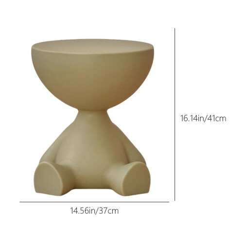 Round Side Table with Storage, Modern, 1 Piece 2