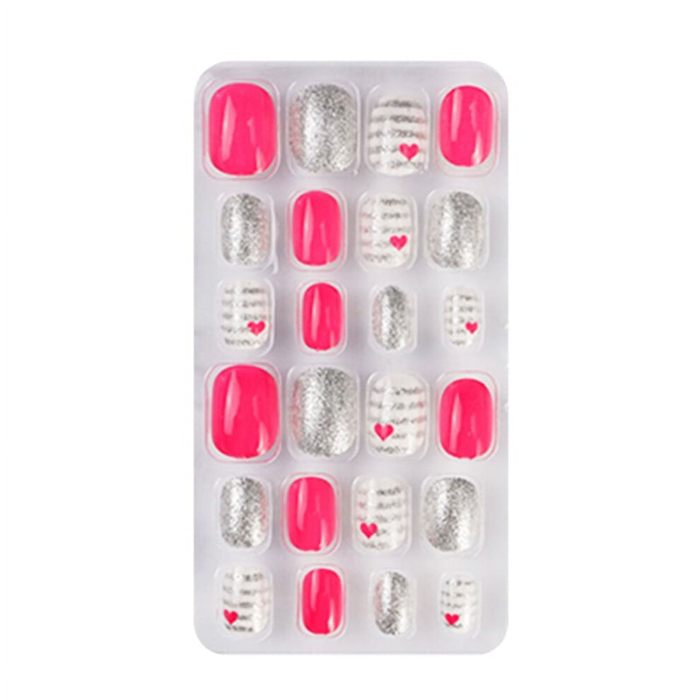 Christmas Press-On Nails for Kids 24 pcs