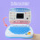 Mini Laptop Toy with LED Display Music Learning Games Blue 6