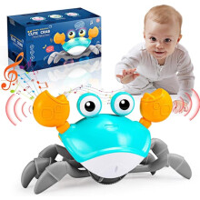 Sensory Crab Toy for Babies 0-6 Months Green