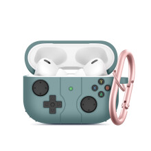 Kompatibilní s AirPods Pro 2./1. generace (2023/2022/2019) Silikonové pouzdro, luxusní 3D klasický design, měkký ochranný kryt pro hráče