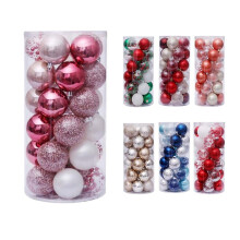 Christmas Ball Ornaments Pink Shatterproof 30 pcs 60mm
