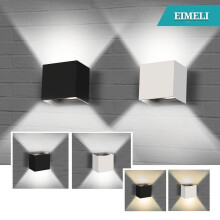 Aplique de parede LED dimerizável EIMELI 12W, moderno, com iluminação para cima e para baixo.