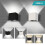 Aplique de parede LED dimerizável EIMELI 12W, moderno, com iluminação para cima e para baixo. 1
