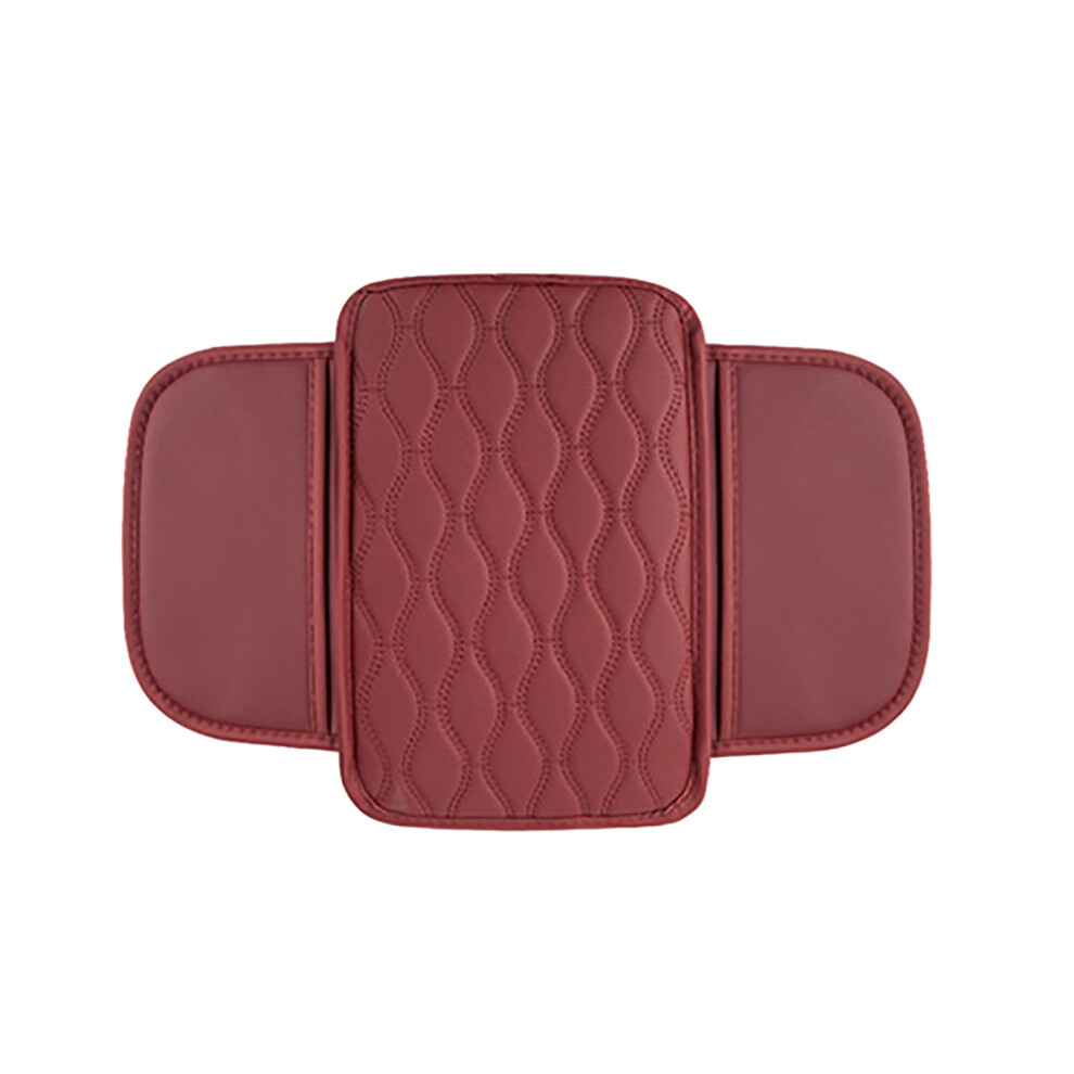 Car Armrest Storage Bag Leather Universal Red 972745035688