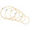LAFGUR Embroidery Hoop Round Bamboo 5 Pcs 6