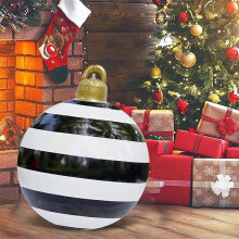 CHGBMOK inflatable Christmas ball ornament 23.6 inch black