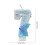 Candele numeriche a forma di coda di sirena blu da 0 a 9 2