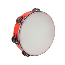 Wooden Tambourine 8 inch Red Birch Double Row