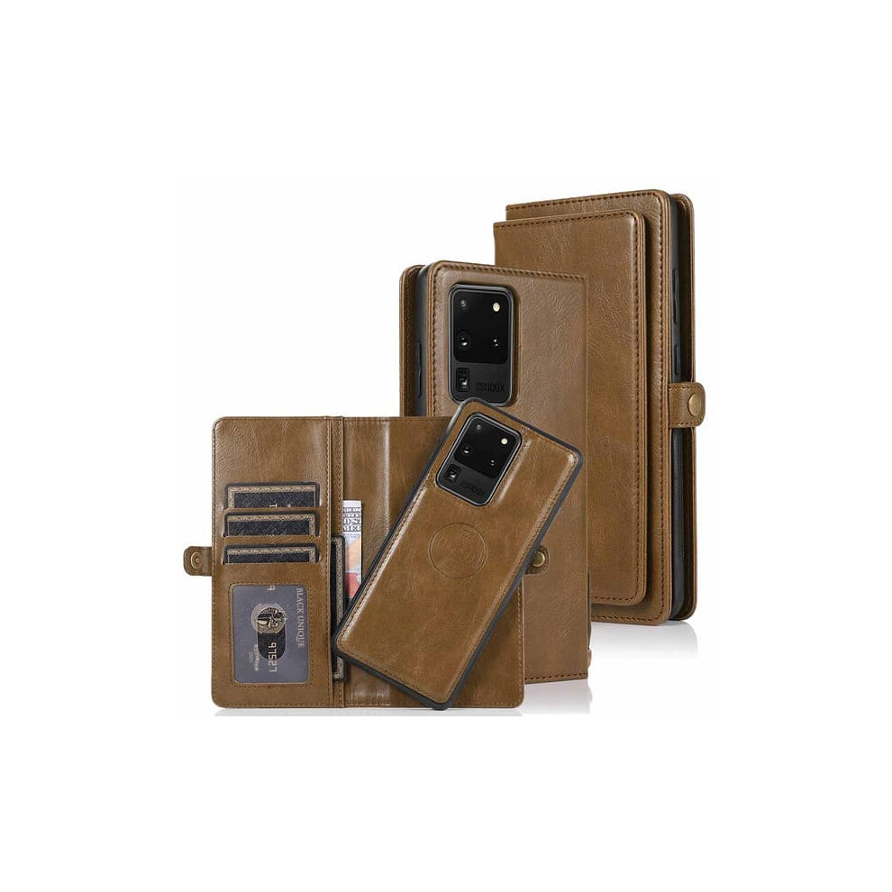 Wallet Case For Samsung Galaxy S20 Ultra Brown 962029721178