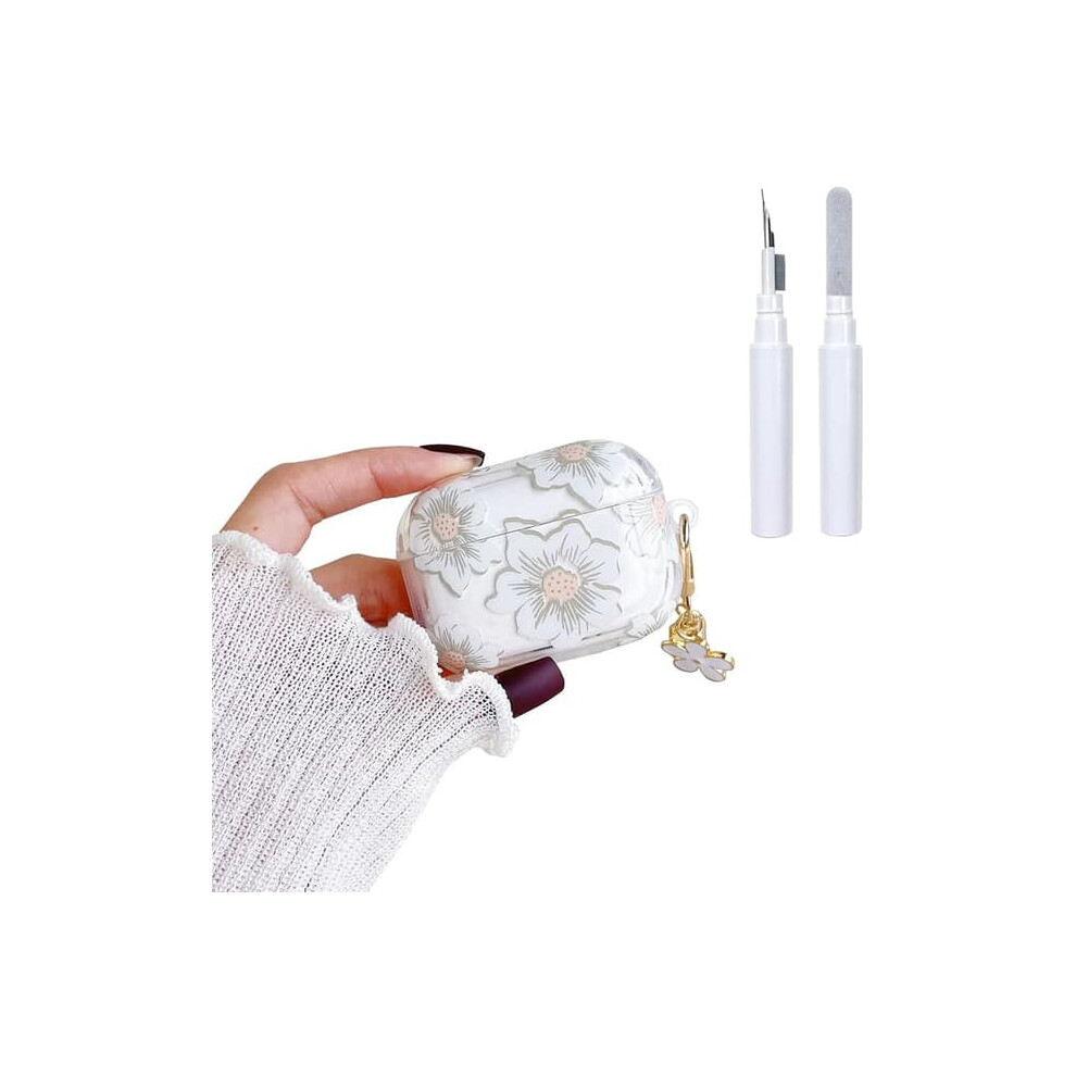 Airpods 4Th Gen Transparent Floral Case With Keychain And 962029721383