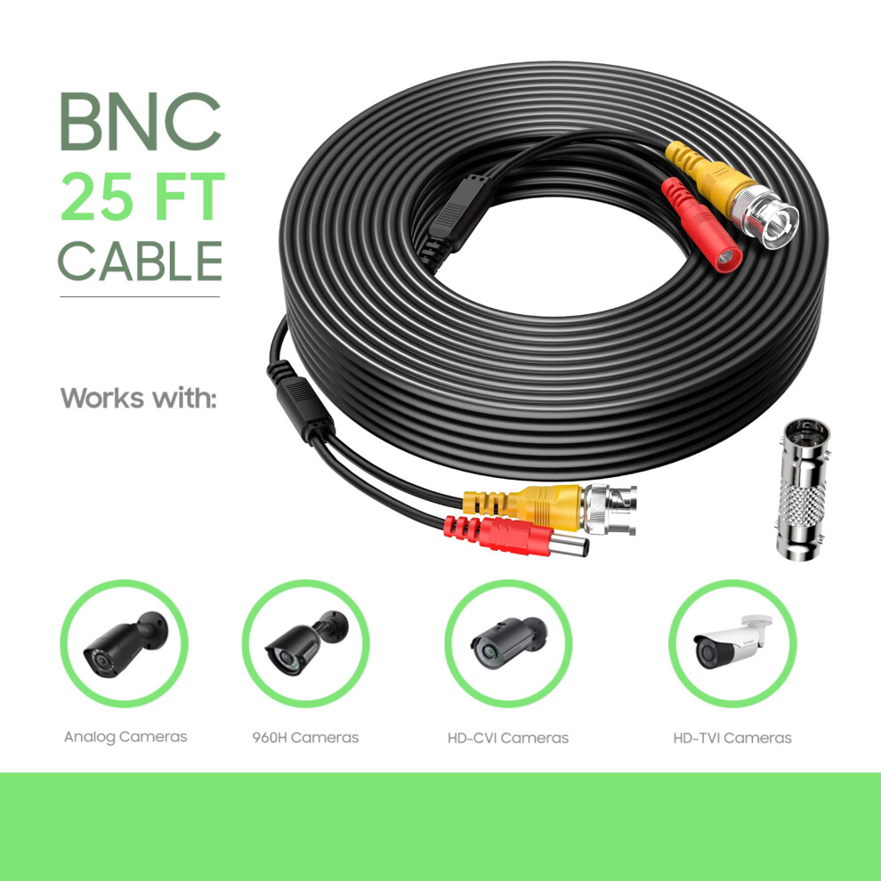 Cjp-Geek Siamese Security Camera Wire 25Ft 940684153442