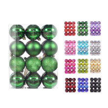 Christmas Ball Ornaments Green 24 pcs 2.36 inch
