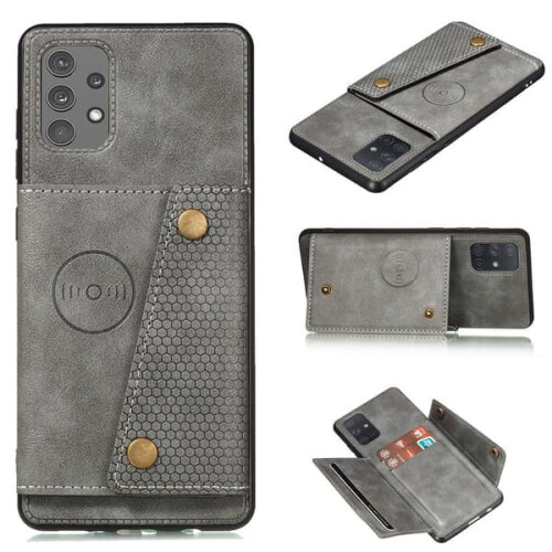 Samsung Galaxy A32 case with card holder grey