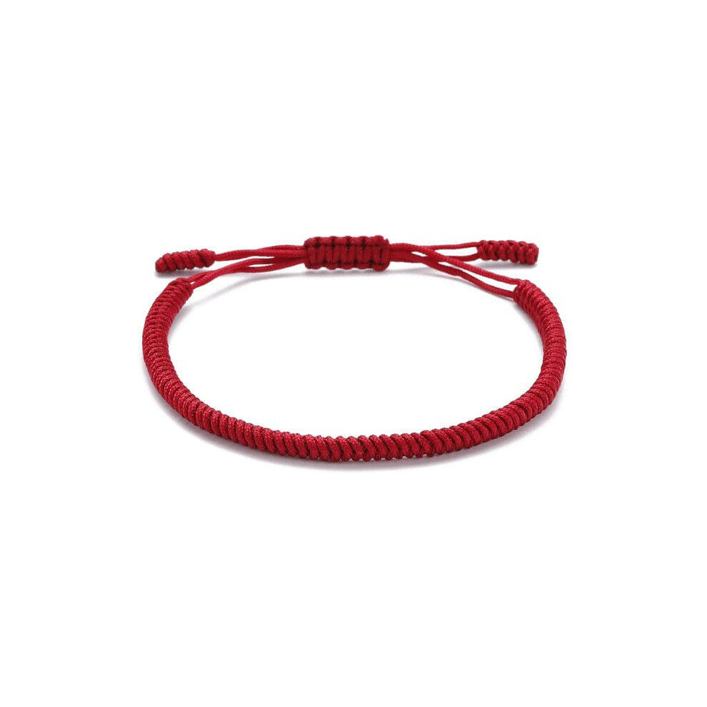 Tibetan Lucky Bracelet Adjustable Chakra Rope Dark/Red 962029717904