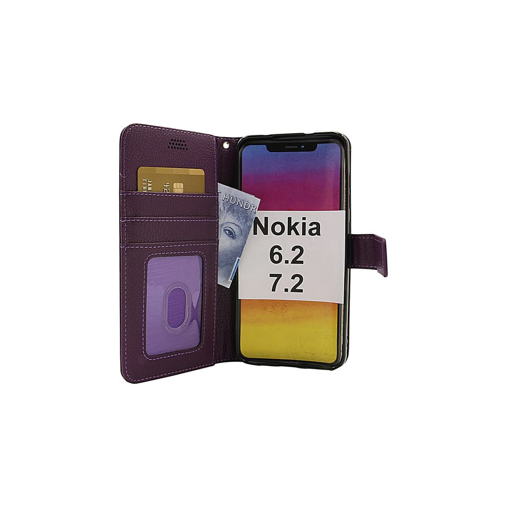 Nokia 6.2 7.2 Stand Case Wallet Purple 962029734246