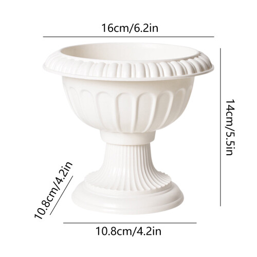 Plastkrukor i romersk stil, vitt, 2-pack 2