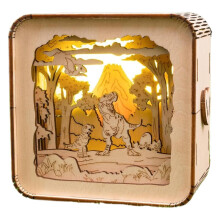 3D Wooden Nightlight Puzzle Kit LED Desk Lamp