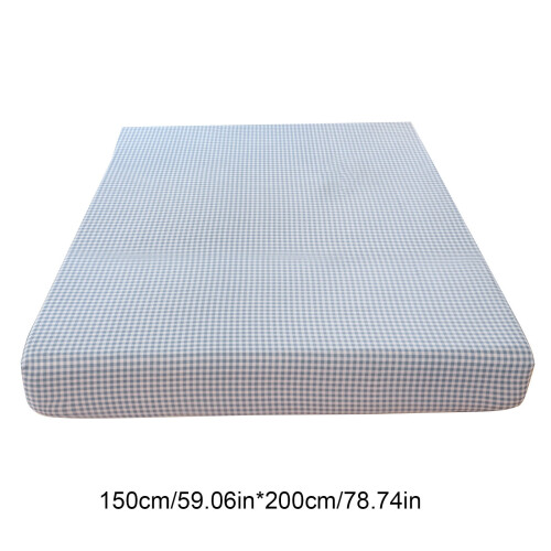 Queen Fitted Sheet Brushed Microfiber Light Blue 2