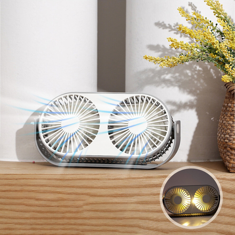 Desktop Dual-Blade Aromatherapy Fan With Usb Rechargeable 972745034018