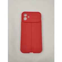 iPhone 12 case microfiber silicone red