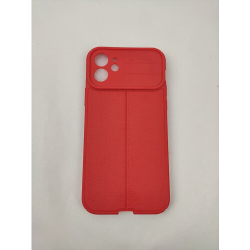 iPhone 12 case microfiber silicone red