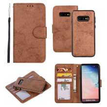Ag luí le Samsung Galaxy S10e - Cás Sparán (LEMAN) Donn