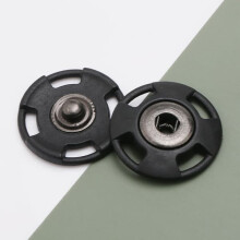 Transparent Snap Buttons Black 25 mm 10 pcs