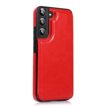 Kompatybilny z Samsung Galaxy S22 - etui z uchwytem na kartę, kolor czerwony