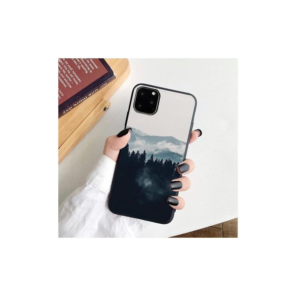 Iphone 12 13 Pro Max Mini Case Forest Mountains Black 962029732099