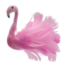 Flamingo Christmas Tree Topper Pink Artificial Feather 1pc