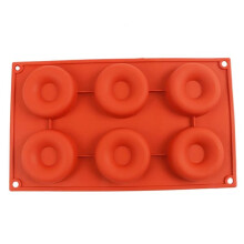 Donut Mold Silicone Non-Stick 6-Cavity Square Baking Mold