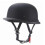 Vintage motorcycle cruiser half face helmet matte black 1