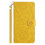 iPhone 13 case yellow floral embossed leather with lanyard 1
