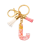 Schattige sleutelhanger met de initialen AZ en glitter, PJ 1