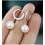 Pearl Sterling Silver Earrings 925 Silver 1 Pair 4