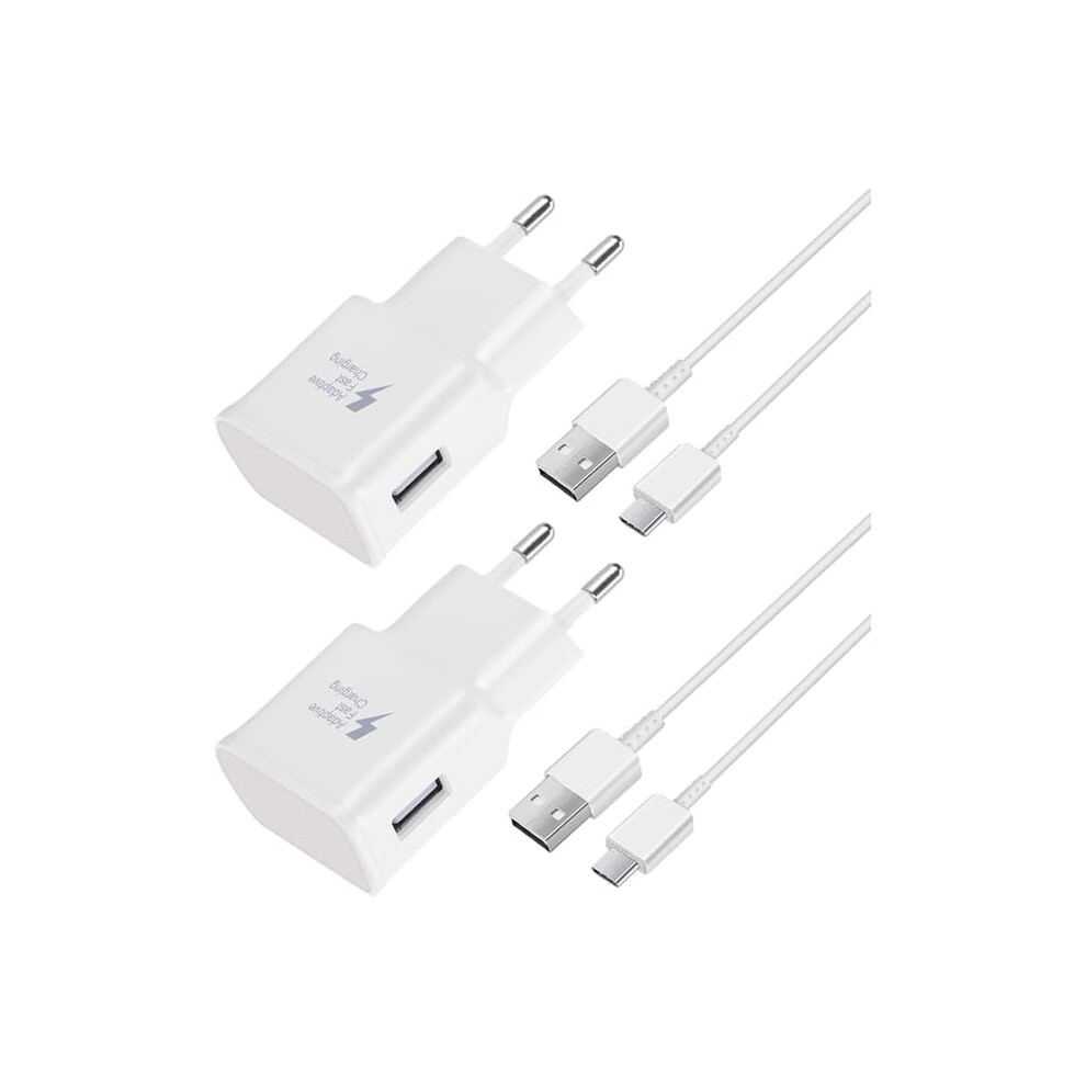 Fast Charger With 1.2M Cable For Samsung Lg Htc 2-Pack White 962029723370