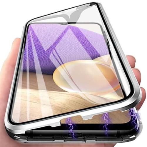 Magnetic Double Case for Samsung Galaxy S23 Silver