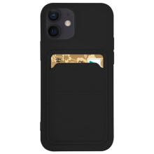 Ag luí le iPhone12 - Cás le Sealbhóir Cárta FLOVEME Dubh
