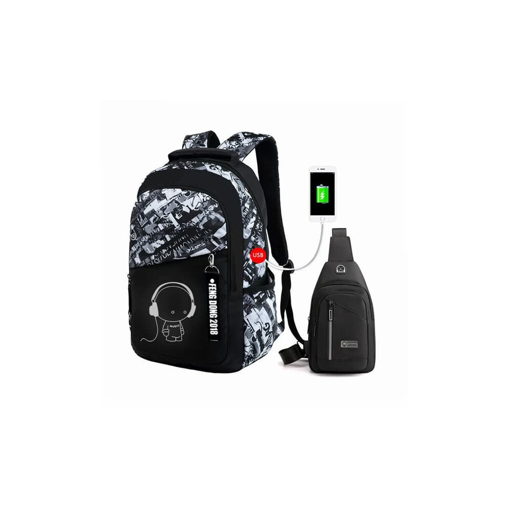 Waterproof Kids School Backpack Large Capacity Chest Pocket
