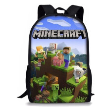 Mochila infantil Minecraft para escola, viagem e organização.