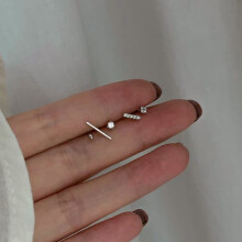 Pearl Crystal Ear Studs for Women 5 pcs