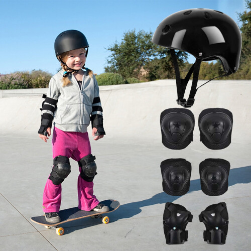 Kids Snowboard Helmet Set Black Adjustable Multi-Sport 2