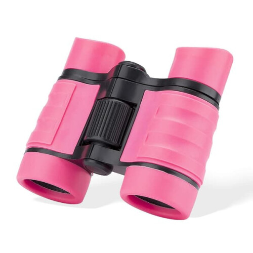 Children's Binoculars 4x30 Red Compact Shockproof Toy