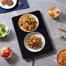 Electric Food Buffet Server Glass Warming Tray 23.6 x 16.5